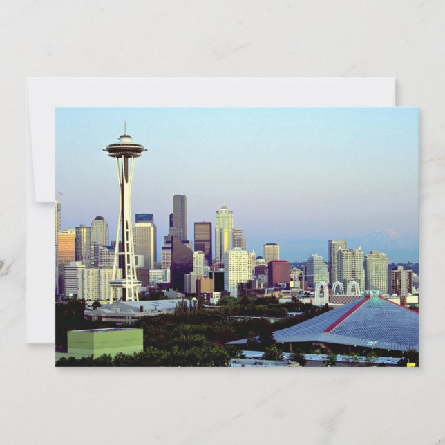 Seattle with Mount Rainier, Washington State, EUA (Frente)