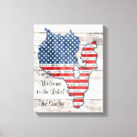 Sebago Lake Maine Map Canvas Art