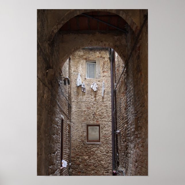 Secagem de roupa na Toscana poster (Frente)