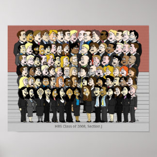 Seção J Poster de 16" x 12"