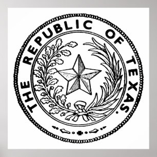 Secede a república do poster de Texas