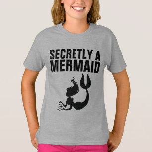 SECRETA uma SEREIA caçoa t-shirt das meninas