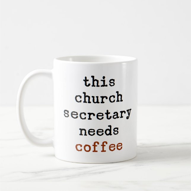 secretária da igreja precisa de café caneca (Esquerda)