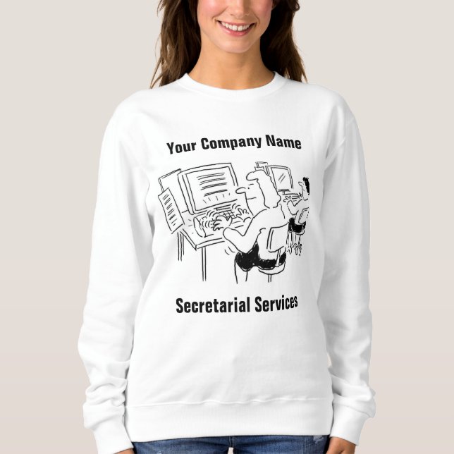 Secretariado Serviços Cartoon T-Shirt (Frente)