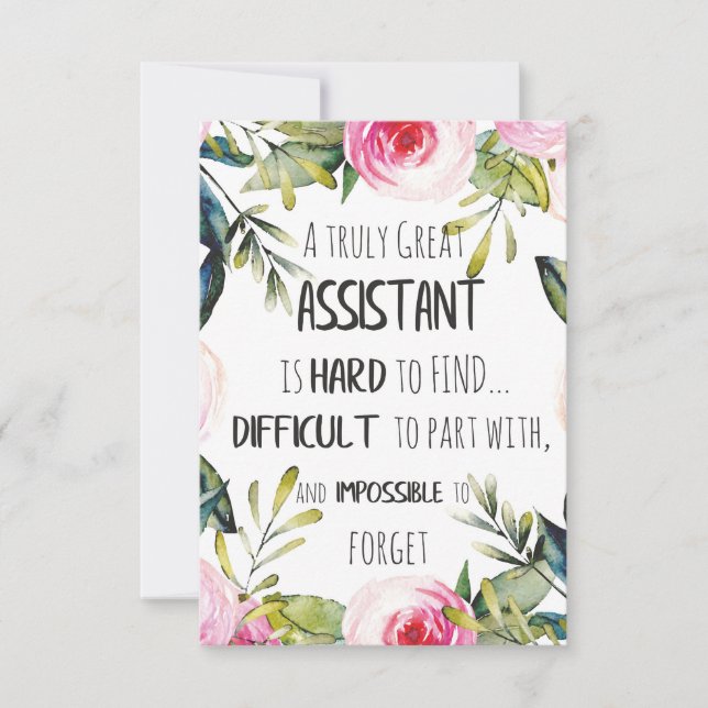 Secretário Adjunto de Apreciação Obrigado citação (Frente)