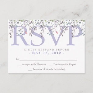 Secreto Garden Watercolor Floral Lilac RSVP