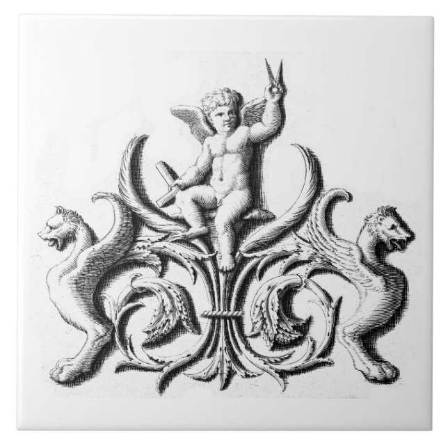 Século XVIII azul holandês maçónico do azulejo (Frente)