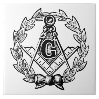 Século XVIII azul holandês maçónico do azulejo