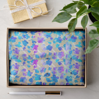 Seda 6 Flores de Papel Tissue Aquarela Bonitos