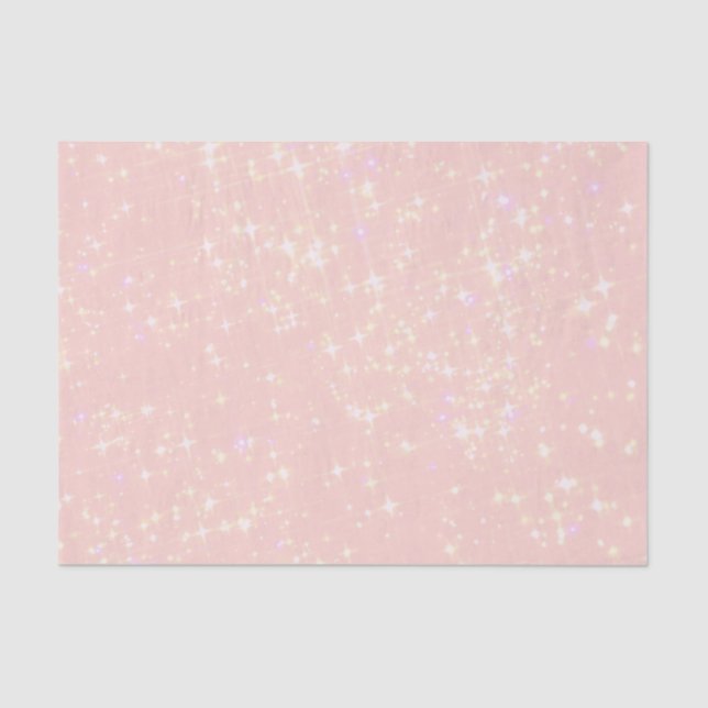 Seda A luz cora lenço de papel Sparkly cor-de-rosa (Frente )