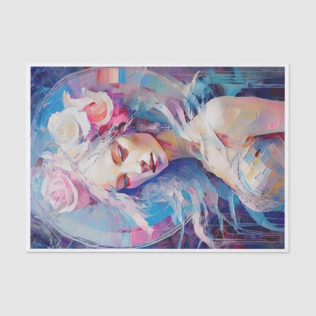 Seda Alma de um Anjo, Colagem de Papel Pastel (Frente )