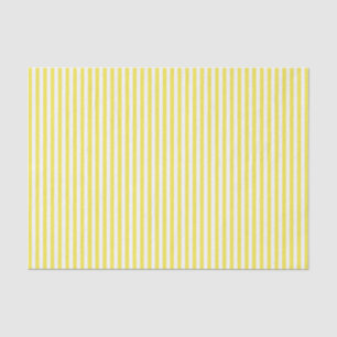 Seda Amarelo com Papel de Tecido com Stripe Branca