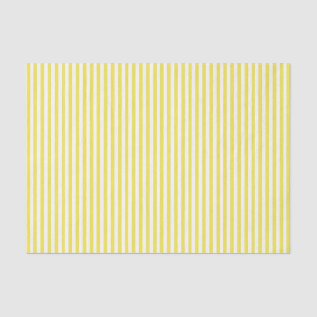 Seda Amarelo com Papel de Tecido com Stripe Branca (Frente )