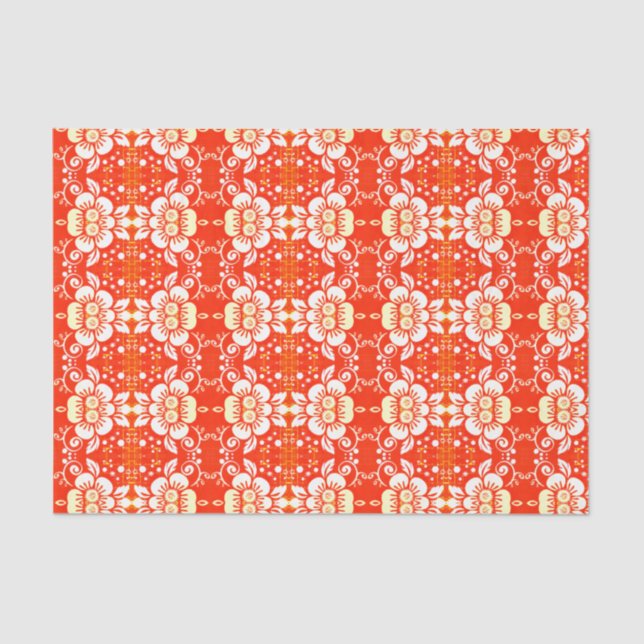 Seda Amarelo floral elegante do lenço de papel (Frente )