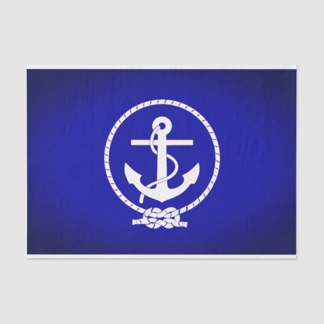 Seda Anchors - Papel de Tecido de Presente Náutico (Frente )