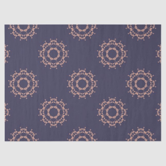 Seda anel de papel tecidular de flores (Frente )