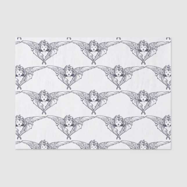 Seda ÂNGULOS DE Papel Tecidual em AZUL E BRANCO (Frente )