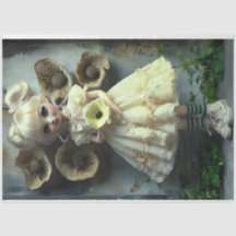 Annabelle yellow dress Cores Papel de Tecido