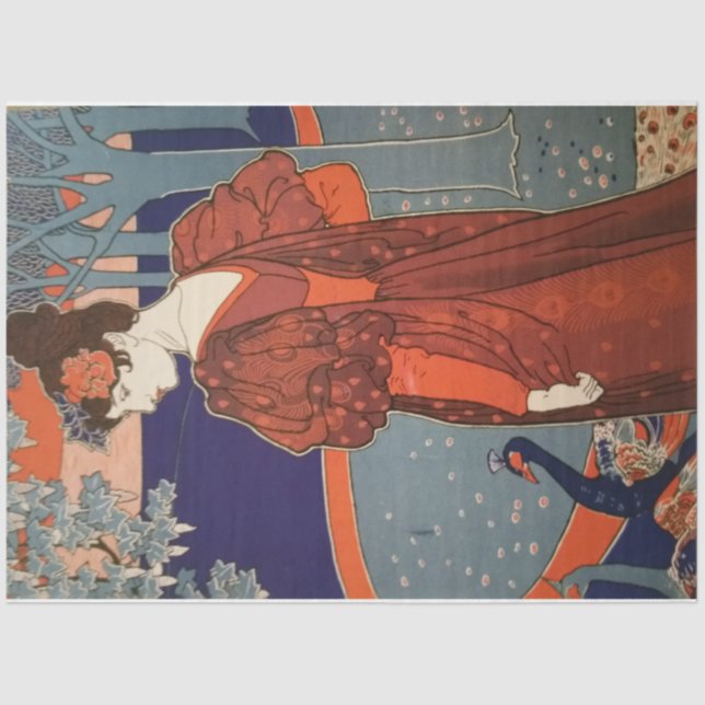 Seda Art Nouveau 30 Papel Tecido para Desligamento de M (Frente )