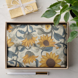 Seda Art Nouveau Papel para tecidos de girassol - 10 lb