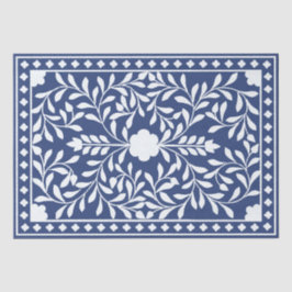 Seda Azul Inky 2 Papel de Decoupage com Incisão de Osso