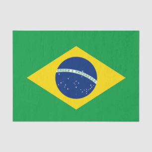 Seda Bandeira do lenço de papel de Brasil