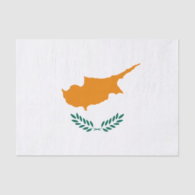 Seda Bandeira do lenço de papel de Chipre (Frente )