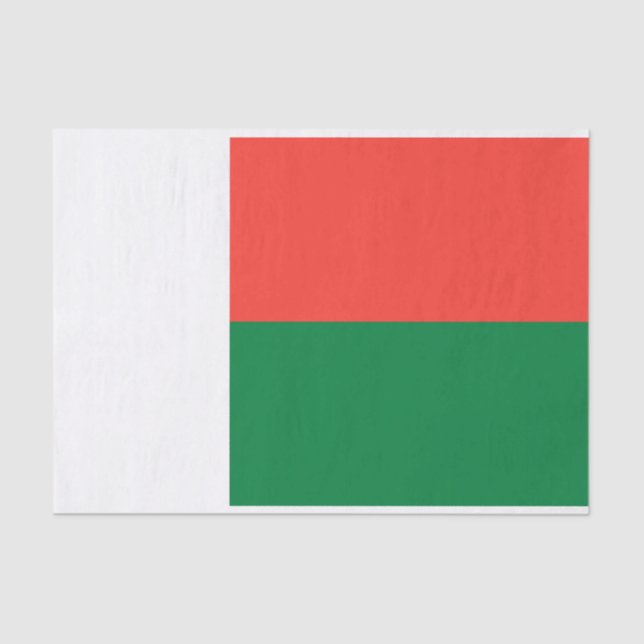 Seda Bandeira do Papel Tecido de Madagáscar (Frente )