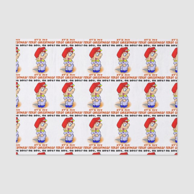 Seda Bebês Primeiro Papel Tecido de Natal (Frente )