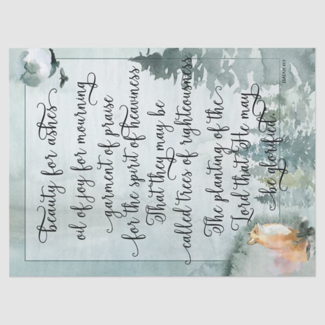 Seda Beleza Para O Papel Tecido De Fox Vertical Ashes (Frente )