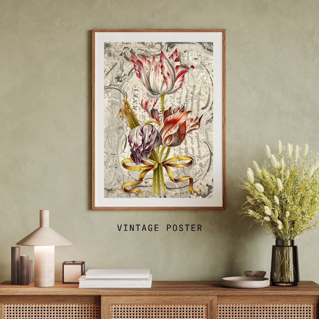 Seda Belo Papel de Decoupage de Tulips Holandeses Vinta (Criador carregado)