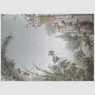 Seda Belo Papel Tecido de Jardim Floral Italiano