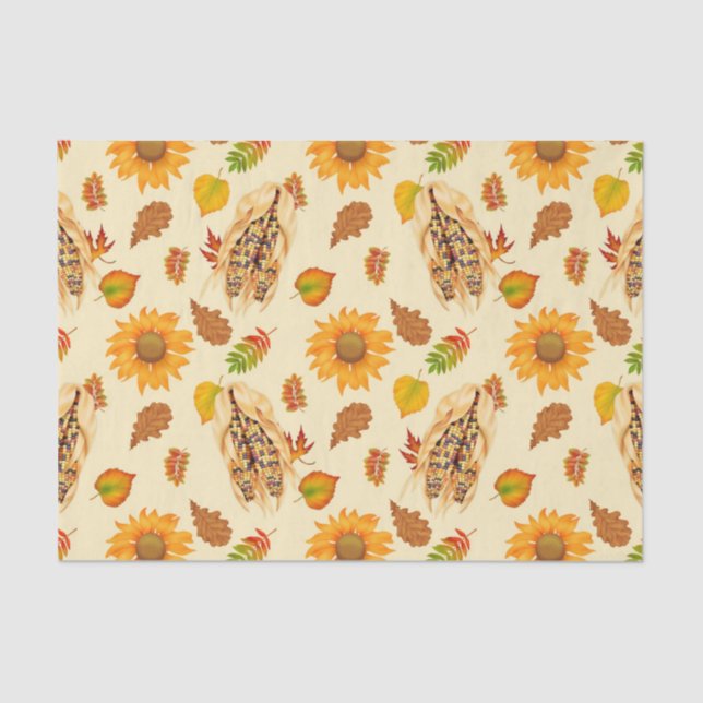 Seda Belo Papel Tecido de Outono (Frente )