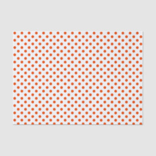 Seda Bolinhas cor de laranja brilhante no papel branco