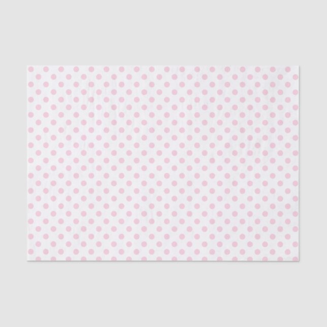 Seda Bolinhas de Rosas claro em papel branco (Frente )