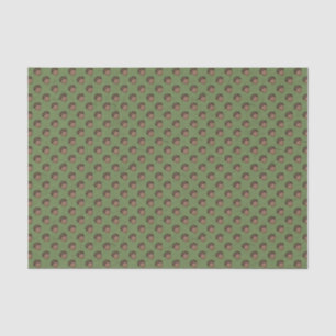 Seda Bolota verde lenço de papel modelado