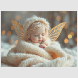 Seda Bonita Fada e Bebê Fantasia Papel de Arte