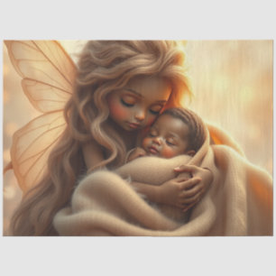 Seda Bonita Fada e Bebê Fantasia Papel de Arte