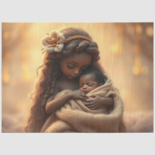 Seda Bonita Fada e Bebê Fantasia Papel de Arte