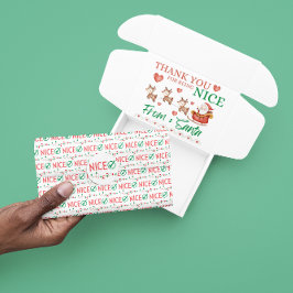 Seda Bonito com Check Mark Papel de Tecido de Natal