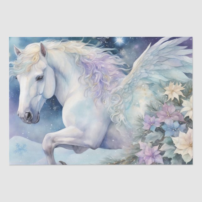 Seda Bonito Papel Tecido Pegasus 1 de Decoupage (Frente )