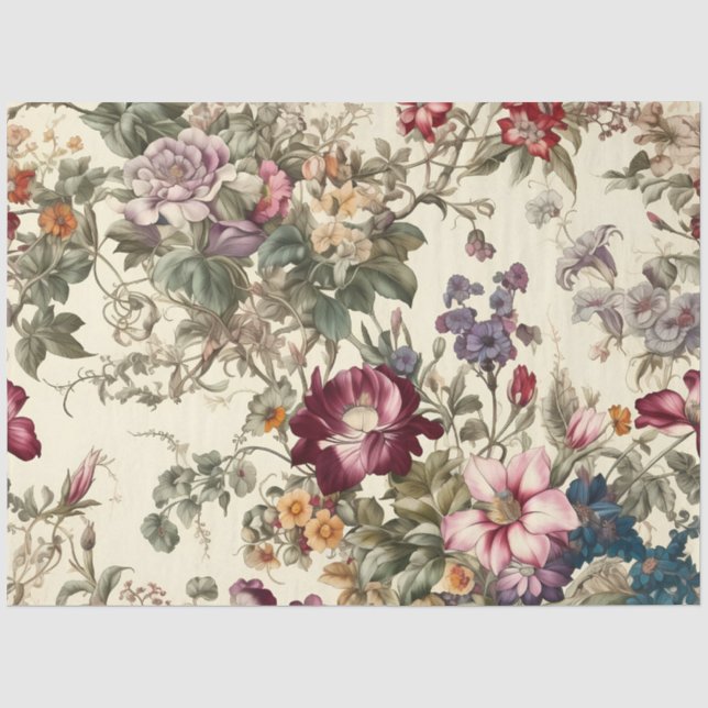 Seda Bonito Vintage - Papel de Tecido de Decoupage Insp (Frente )