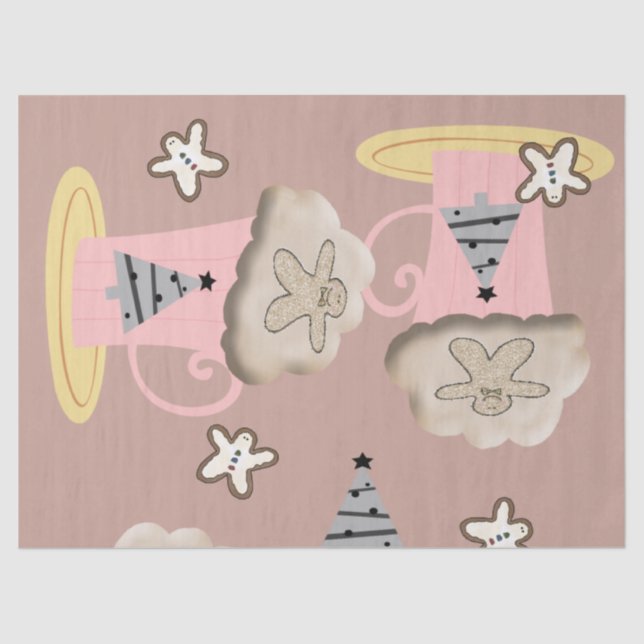 Seda Café de Papel Tecido de Natal Cappucccino (Frente )