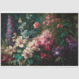 Seda Campo de papel de decoupage e Artesanato das flore