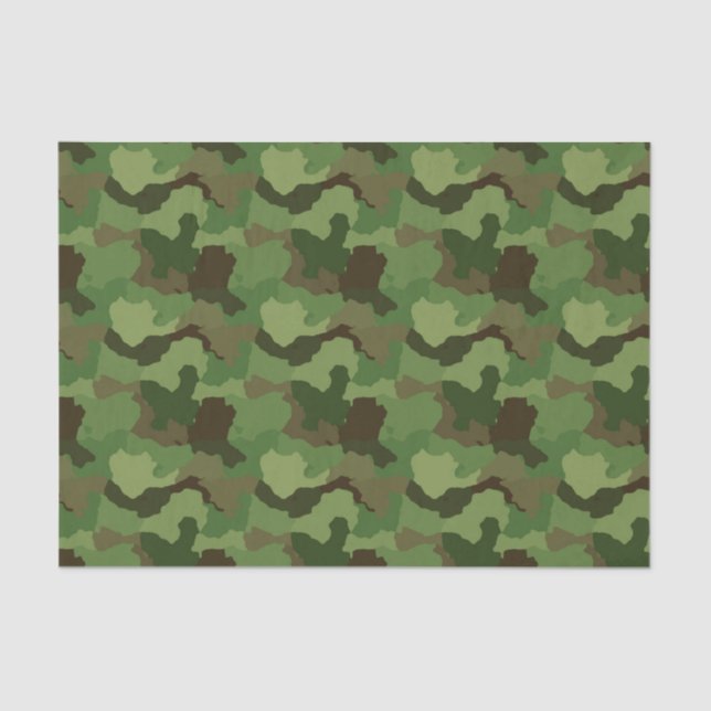 Seda Camuflagem verde/lenço de papel militar de Camo (Frente )
