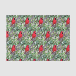 Seda Cardeal em uma árvore de limão 2 - Papel de tecido