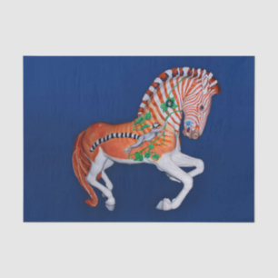 Seda Carousel Animal Quagga Zebra - Foto de Papel Tecid