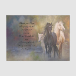 Seda Cavalos Com Papel Tecido De Decoupage De Oração