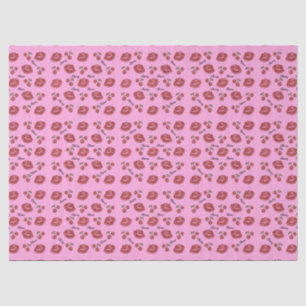 Seda Cherries Lipstick Kisses Papel de tecidos