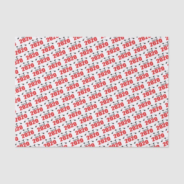 Seda Classe De Papel Tecido De Graduação 2020 (Bonés Ve (Frente )